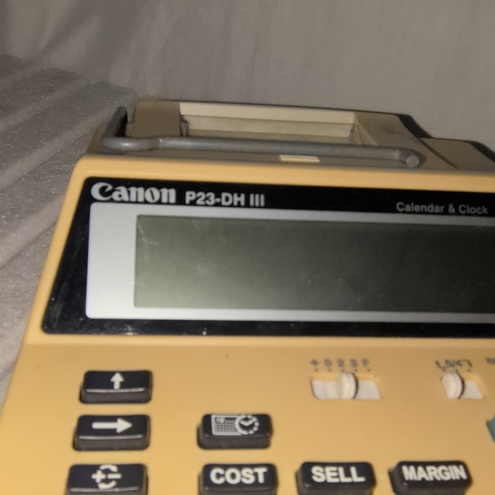 Canon P23-DH III Desktop Printing Calculator Calendar & Clock - Picture 6 of 6